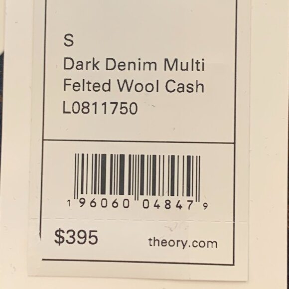 Theory Wm's Fair Isle Wool & Cashmere Sweater - Navy Small #0574 - Picture 6 of 7